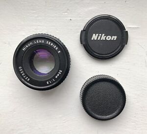 Nikon Lens Series E 50MM 1:1.8 Pancake Lens for Nikon 35MM SLR Camera & Case