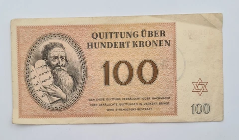 Czechoslovakia 100 Kronen 1943 Theresienstadt Ghetto Cover