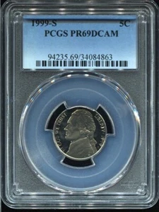 1999 S 5C Jefferson Nickel PCGS PR69DCAM - Bild 1 von 2