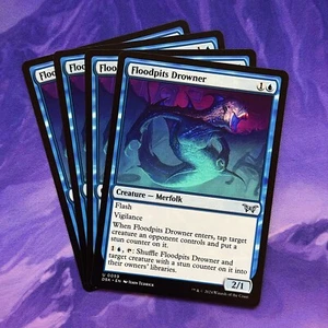 4x Floodpits Drowner 0059 DSK Duskmourn: House of Horror MTG Merfolk Commander - Bild 1 von 2