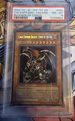 Chaos Emperor Dragon IOC-000 - 1st Ed - PSA 8 - Secret - Yu-Gi-Oh! - Image 1 of 2