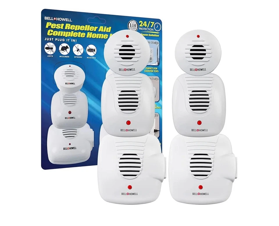Bell & Howell Repelentes Ultrasónicos de Plagas Kit Completo para el Hogar | Enchufable (6-pk) *NUEVO* Foto 1 de 1