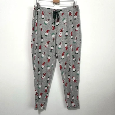 Pantalones de Salón Isaac Mizrahi 1X Plus Pijama Pull On Navidad Gnomos SUAVES Vacaciones Foto 1 de 4