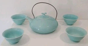 La Cafetiere Geisha Japanese Teapot + 4 Tea Cups Set Japan Alison Appleton - Picture 1 of 12