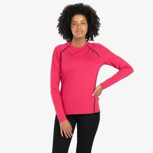 Ski-Doo Ladies Performance LS Tee Sz M Raspberry - Picture 1 of 3