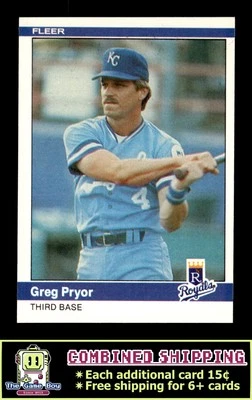 1984 Fleer #353 Greg Pryor Kansas City Royals - Image 1 of 2