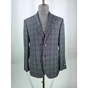 DKNY 2 Piezas Traje Hombre 40S Pantalones 33W Gris Cuadros Dos Botones Duran Nuevo con Etiquetas - Imagen 1 de 9