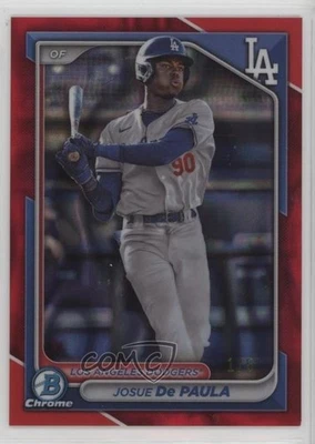 2024 Bowman Chrome Prospects Red Lava Refractor /5 Josue De Paula #BCP-12 - Image 1 of 2