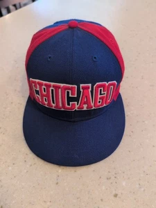 Chicago Cubs Fitted Hat 59FIFTY Size 7 1/2 Wool Cooperstown Collection Rare - Picture 1 of 7