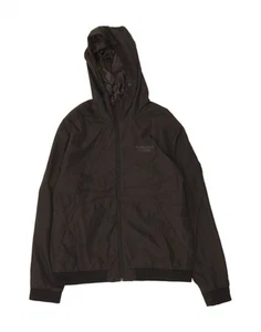 JACK & JONES Mens Hooded Bomber Jacket UK 42 XL Black Polyester DD08 - Picture 1 of 3