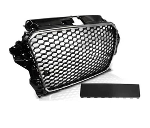 Griglia per Audi A3 8V Cabrio 2/3D 4/5D 2012 2013 2014-2016 VR-58 Cromata Nera - Foto 1 di 3