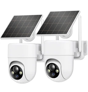 2K Solar Security Cameras Wireless Outdoor, 2PCS Outdoor Camera Wireless with... - Picture 1 of 15