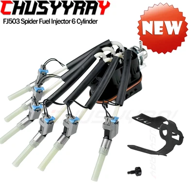 6 inyectores de combustible Spider para 99-13 Chevrolet Silverado Astro S10 GMC Savana 1500 Foto 1 de 4