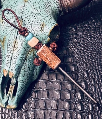 Tang Danglers Handmade Deer Antler EDC Spike Pick with Integrated Lanyard - Image 1 of 4