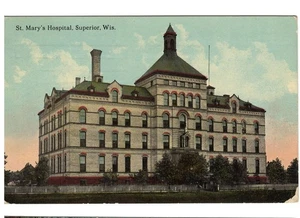 Antique Color Postcard St. Mary's Hospital Superior, WI #1449 - Picture 1 of 2