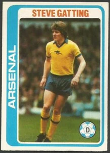 Tarjeta Topps 1979 Footballers #348-Arsenal-Steve Gatting *novato* - Imagen 1 de 2