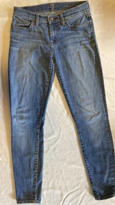 7 For All Mankind Womens Gwenevere Jeans Size 26 Acid Wash Ankle Skinny - Picture 1 of 8