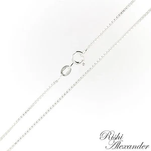 Sterling Silver BOX Chain Necklace 1.1mm 022 Stamped 925 Italy - Picture 1 of 9