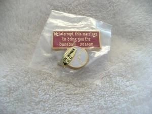 LM- MLB WE INTERRUPT THIS MARRIAGE TO BRING YOU THE BASEBALL PIN MIP (#16718) - Picture 1 of 8