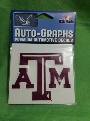 Texas A&M Aggies Die Cut 3" Decal Premium Automobile Window Decal Wine Red - Image 1 of 4