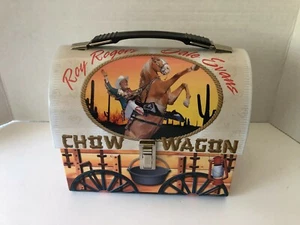 Roy Rogers Dale Evans Kuppel Brotzeittasche Brotdose Chow Wagen Sammlerdose  - Bild 1 von 9