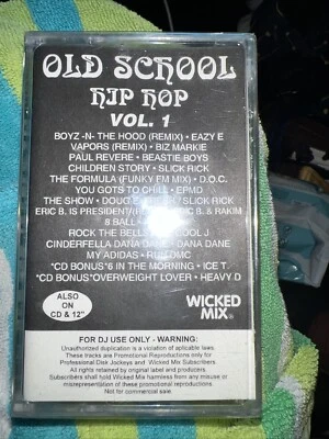 OLD SCHOOL Hip Hop Vol. 1 Cassette Tape Rap MIX Rare Wicked Mix DJ Easy E - Image 1 of 3