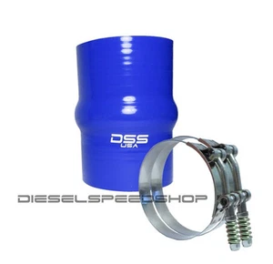 STRAIGHT INTERCOOLER BOOT BLUE SILICONE WITH CLAMPS FOR 1994-2002 DODGE Cummins® - Picture 1 of 2