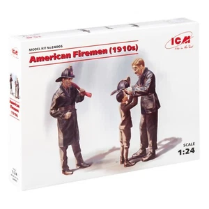 ICM24005 Modellino plastico figure kit scala 1:24 pompiere americano 1910 kit modellini - Foto 1 di 5
