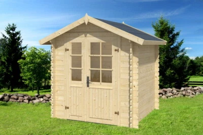 Gartenhaus Holz 28mm MORAVA B 210x210cm Blockbohle inkl. Dachpappe AKTION - Bild 1 von 4