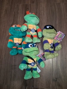 Teenage Mutant Ninja Turtles TMNT Mutant Mayhem 8" Plushies 2023 Set of 4 - Picture 1 of 2