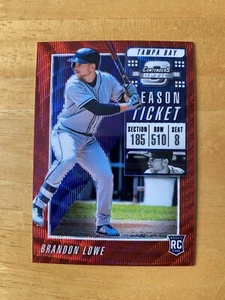2019 Panini Contenders Optic Season Ticket Ruby Wave #24 Brandon Lowe RC SN/199 - Picture 1 of 2