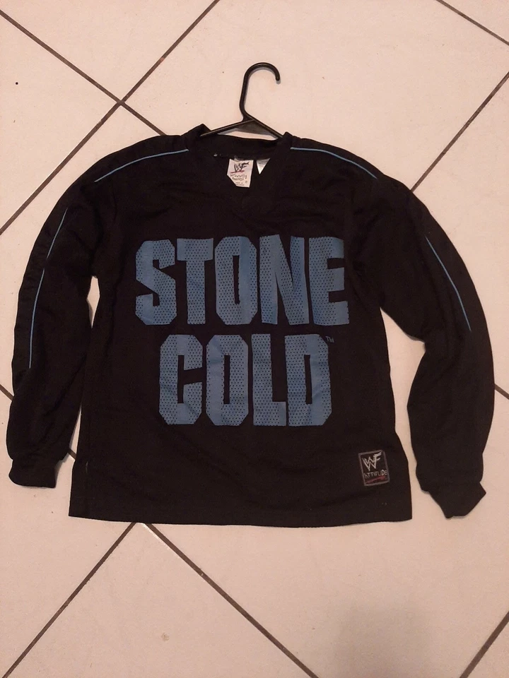 Camiseta De Colección WWF STONE COLD STEVE AUSTIN Niños L Grande Años 90 Austin ECW WCW WWE Foto 1 de 2