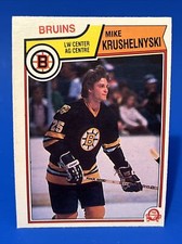 1983-84 O-Pee-Chee Mike Krushelnyski Rookie Card #52 Boston Bruins RC