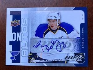 2008-09 Upper Deck MVP 1 on 1 Autograph Dustin Byfuglien Erik Johnson Auto - Picture 1 of 2