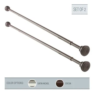 Decorative 7/16" Spring Tension Rod 24-54 inches - Set of 2 - Picture 1 of 8
