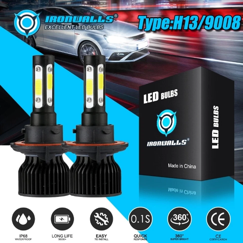 Faros LED H13 de 4 lados para Ford F-150 04-14 F-250 F-350 Super Duty 05-22 Foto 1 de 4