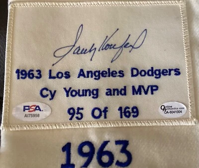 Sandy Koufax (HOF) Signed Mitchell & Ness Los Angeles Dodgers Jersey PSA/DNA COA - Image 1 of 4