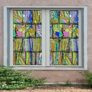 Patrón 3D 1539NAO Ventana Película Impresión Adhesivo Adhesivo Vidrieras Bloque UV Fa - Imagen 1 de 11