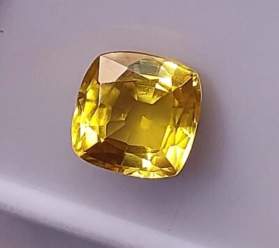 5.60 Ct Natural Montana Yellow Sapphire EGL Certified Cushion Cut Loose Gemstone - Image 1 of 4