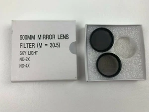 500mm Mirror Lens Filter set (M=30.5) Sky Light ND-2X ND-4X - KM VINTAGE - Imagen 1 de 3