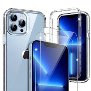 LAGASOR Hülle für iPhone 13 Pro Max, [1 Hülle 2 Displayschutzfolien] KRISTALLKLAR - Bild 1 von 8