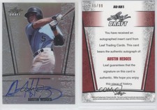 2011 Leaf Metal Draft Silver Prismatic /99 Austin Hedges #AU-AH1 Auto