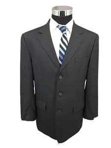 Jos A Bank Blazer Mens 42R Gray Wool Sports Coat Jacket 3 Buttons - Picture 1 of 12