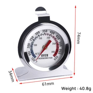 Stainless Steel Oven Thermometer / Temperature Gauge For Pizza Ovens BBQ Cooker - Picture 1 of 7