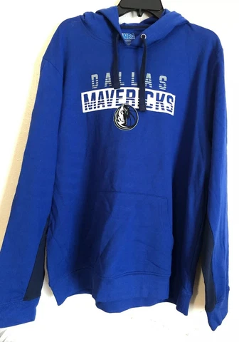 NBA DALLAS MAVERICKS Blue Hooded Pullover Sweater Sz XL New Without Tag Cover