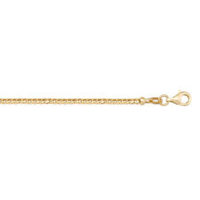14 Karat Yellow Gold Franco Chain, 1.5mm, NEW solid Italian necklace 4355