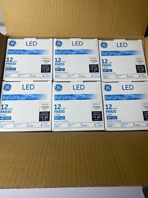 Low Glare , dimmable GE 73583 LED PAR30 Flood Light Bulbs , 6 COUNT CASE - Image 1 of 4