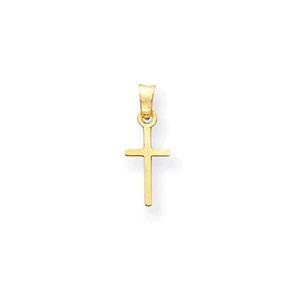 14 KT Yellow Gold Tiny Baby Sized Cross Pendant w/ Bail......NEW - Picture 1 of 1