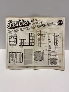 VINTAGE BARBIE TRAUMMÖBEL BADE- UND SCHÖNHEITSZENTRUM ANLEITUNG NUR 1982 - Bild 1 von 2