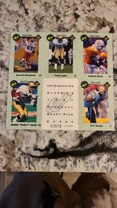 1991 Classic's Football Draft Pick Cards NSCC PROMO Sheet - Todd Lyght Rookie - Picture 1 of 5